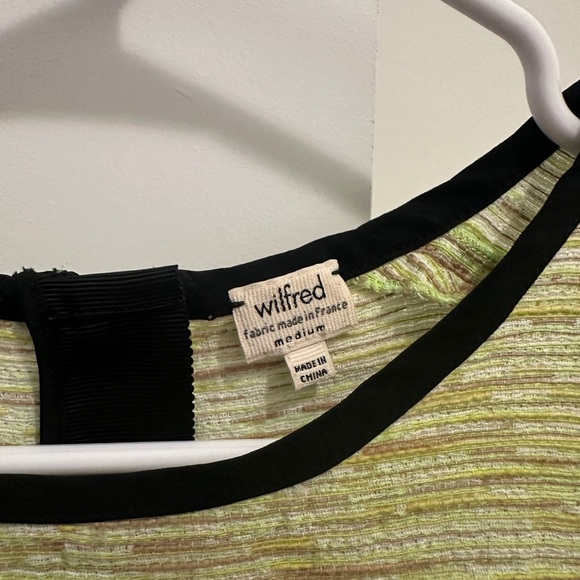 Aritzia Wilfred Heathered Green Blouse Short Sleeve T-shirt Size Medium Women’s - Picture 8 of 11